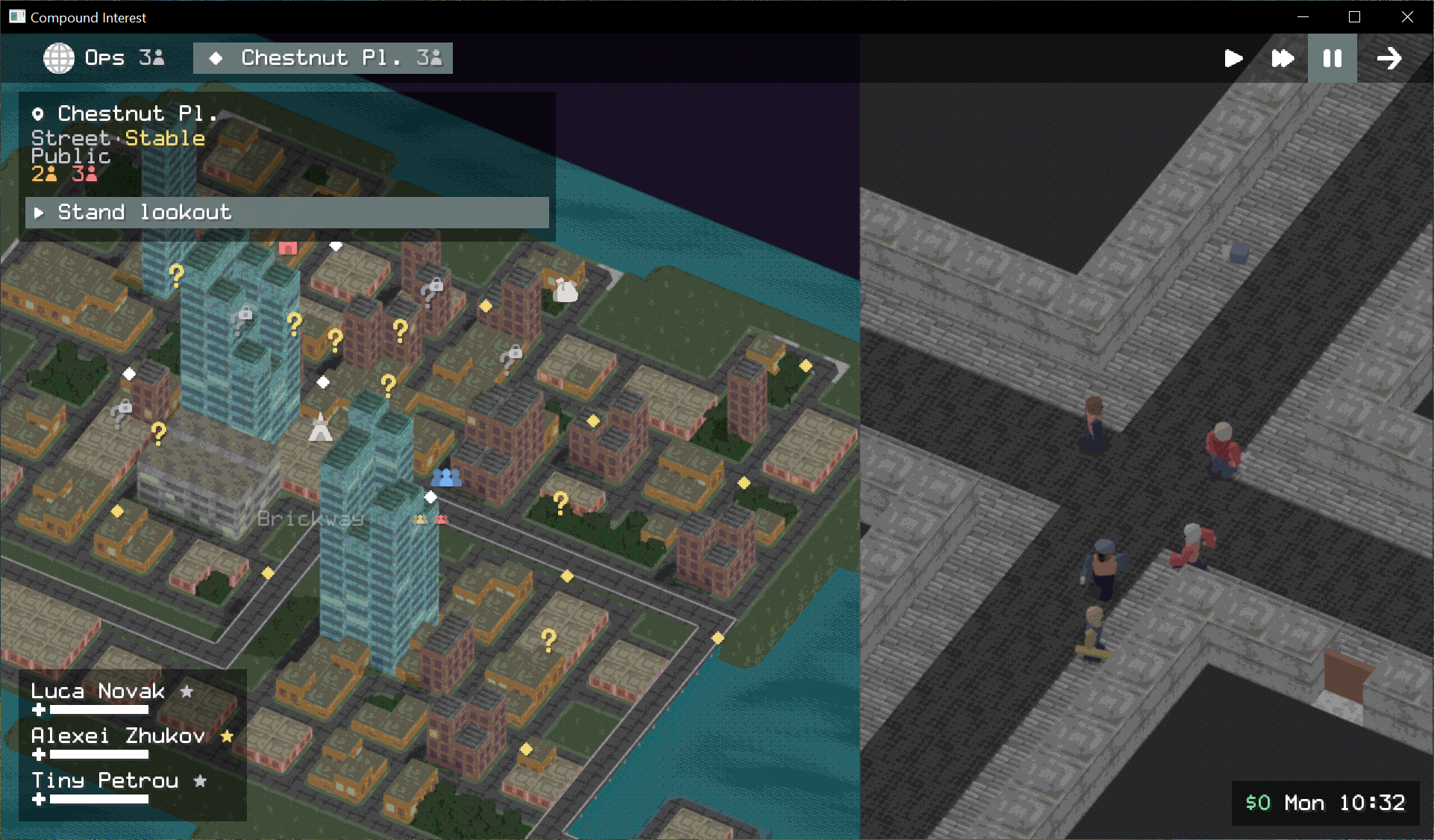 Standing lookout over a New Sterling district, watching the city move.